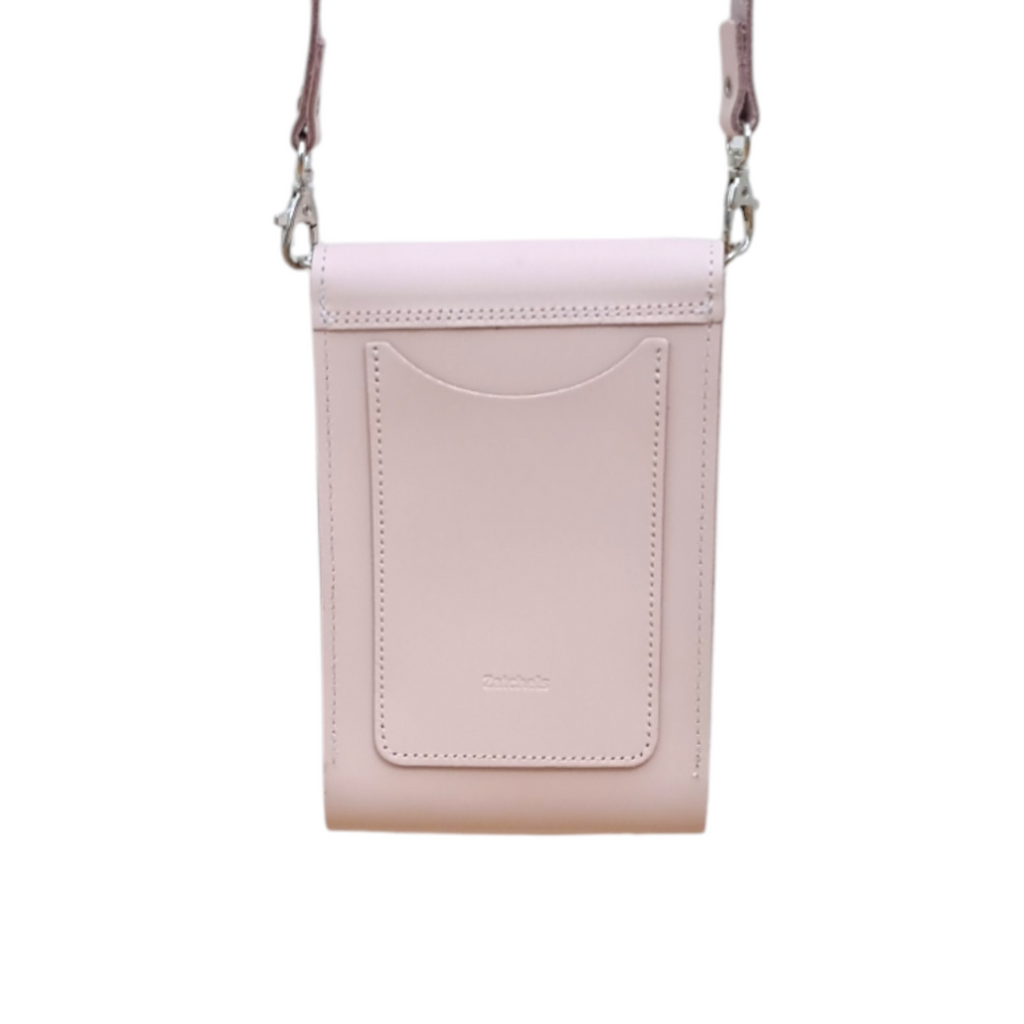 Leather Push Lock Crossbody Phone Case in Cherry Blossom