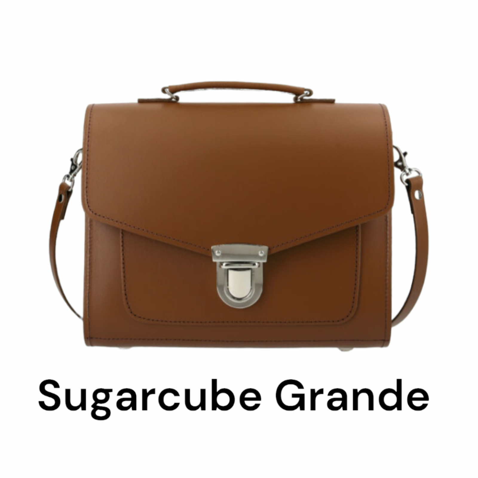 Handmade Leather Sugarcube Handbag in Chestnut