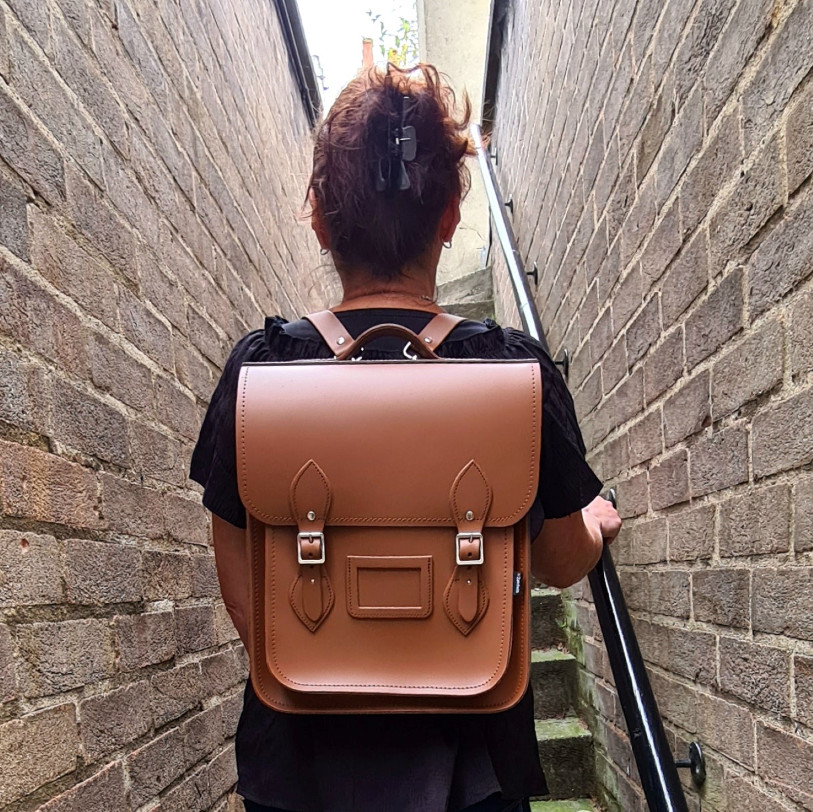 Handmade Leather City Backpack in Chestnut