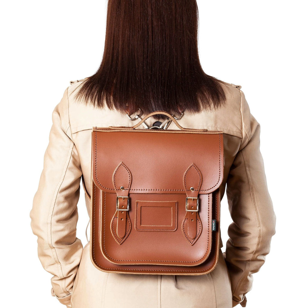 Handmade Leather City Backpack in Chestnut