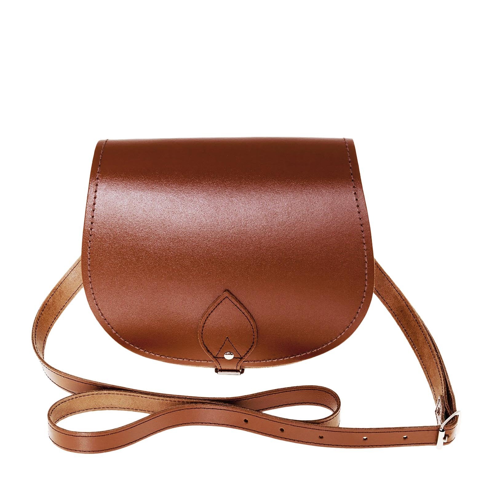 Handmade Leather Saddle Bag in Chestnut