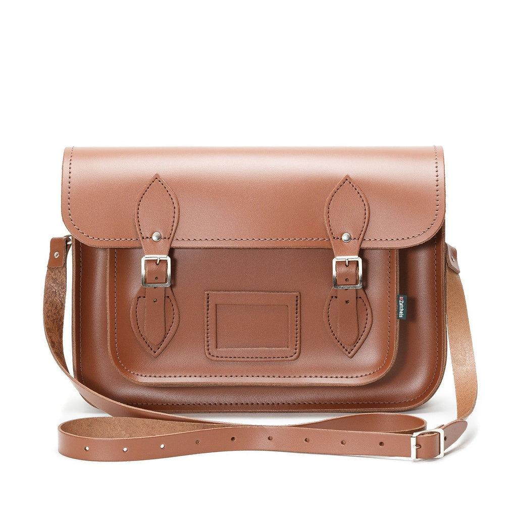 Handmade Leather Satchel in Chestnut