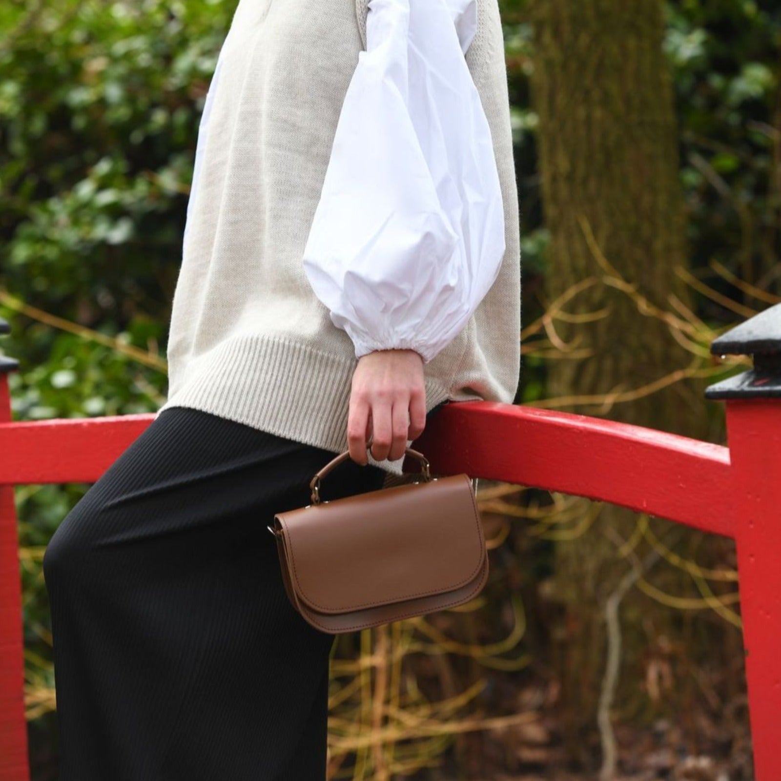 Aura Handmade Red Leather Bag