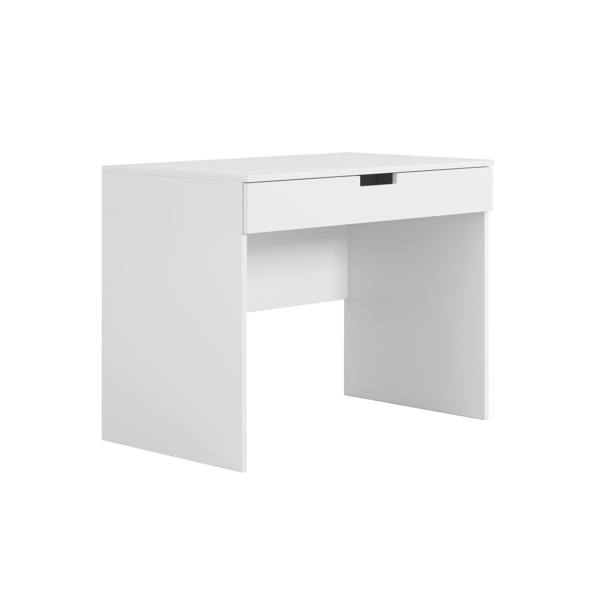 functional white tomi kids desk with a large drawer for art supplies and homework