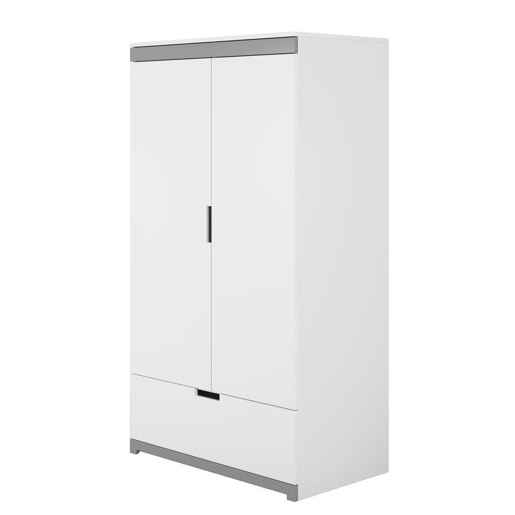 elegant tomi kids wardrobe in a refined nursery setting with soft-close drawer open