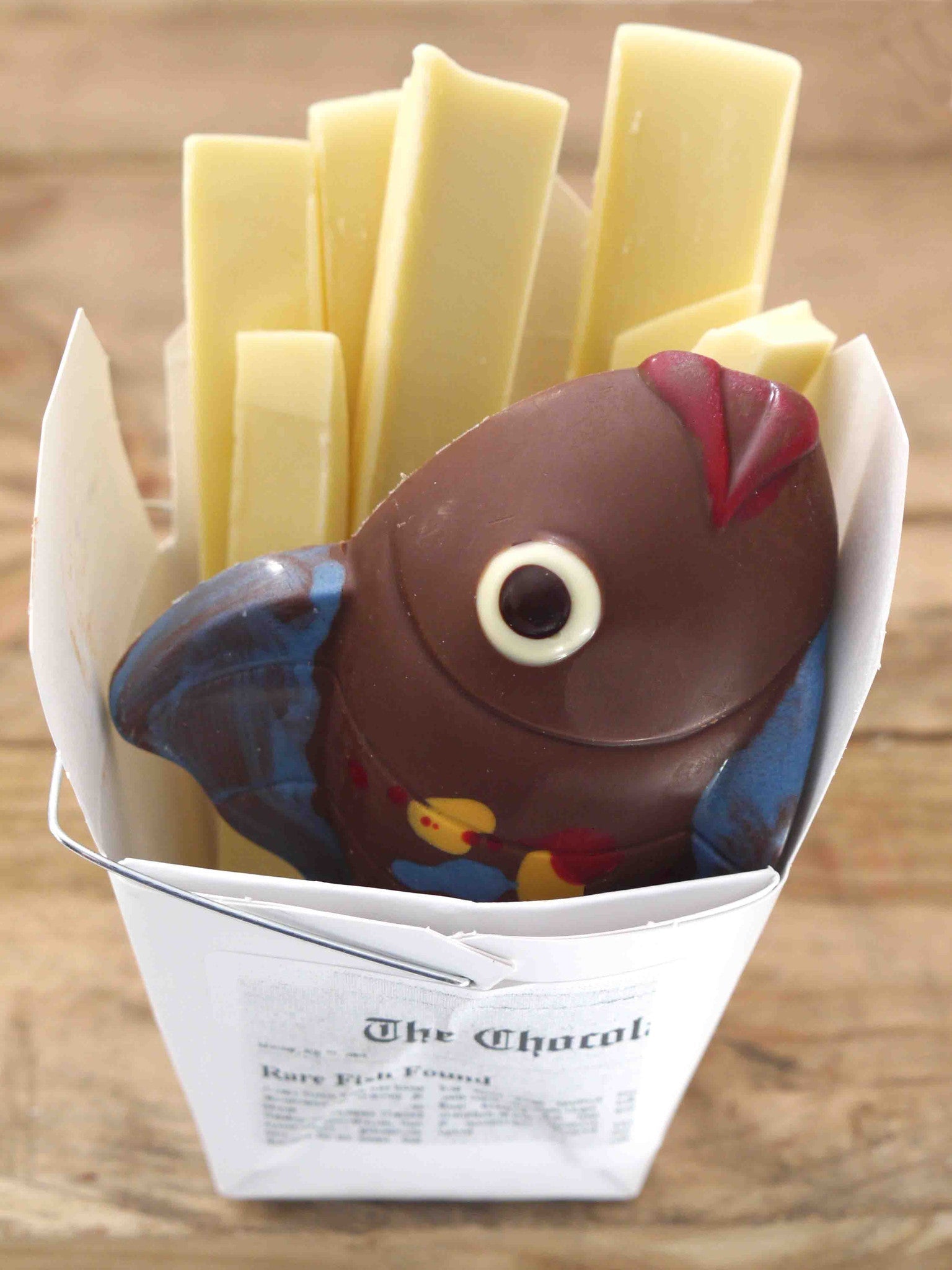 Handmade Solid Chocolate Fish and Chips