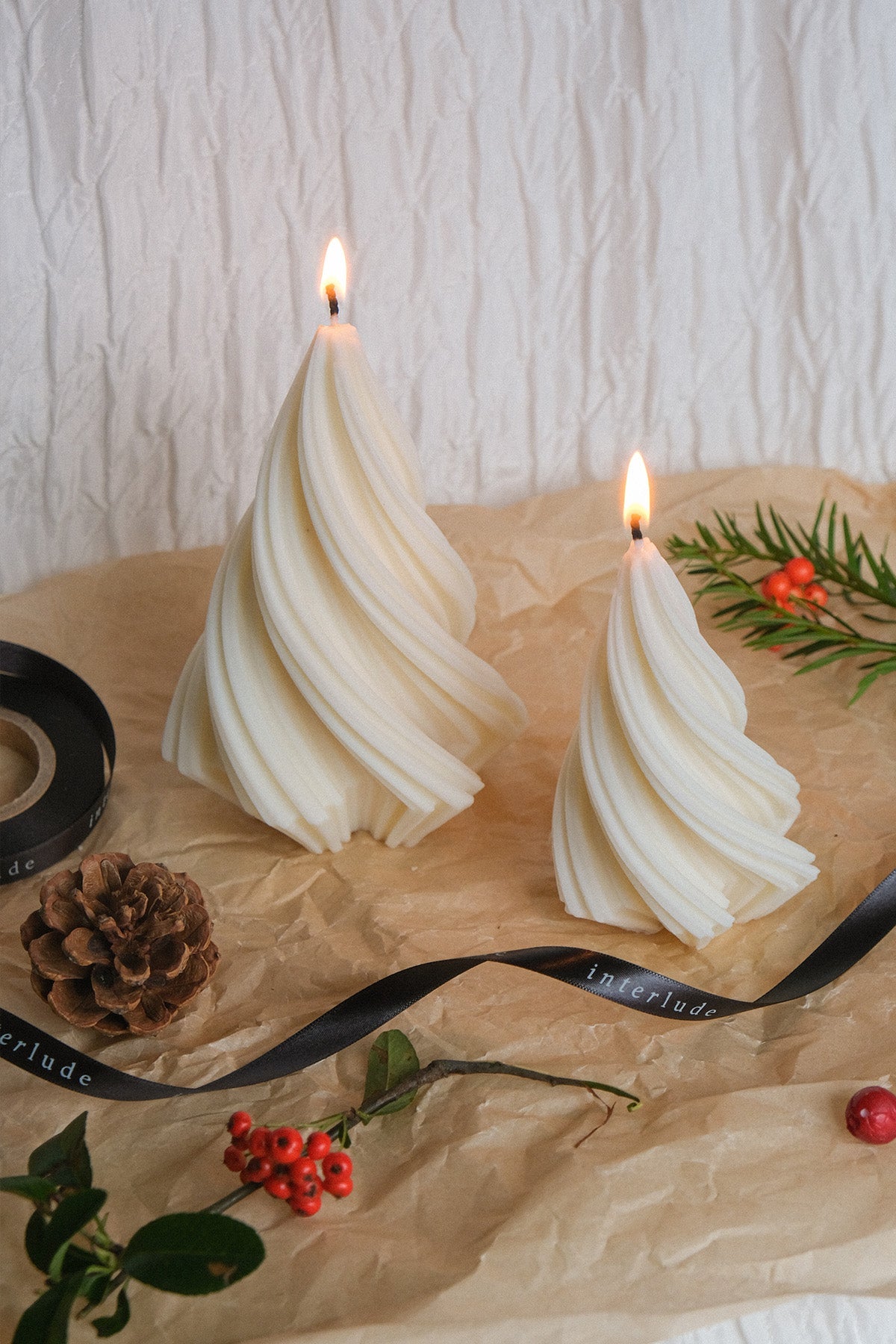 Christmas Tree Swirl Candle in Soy Wax