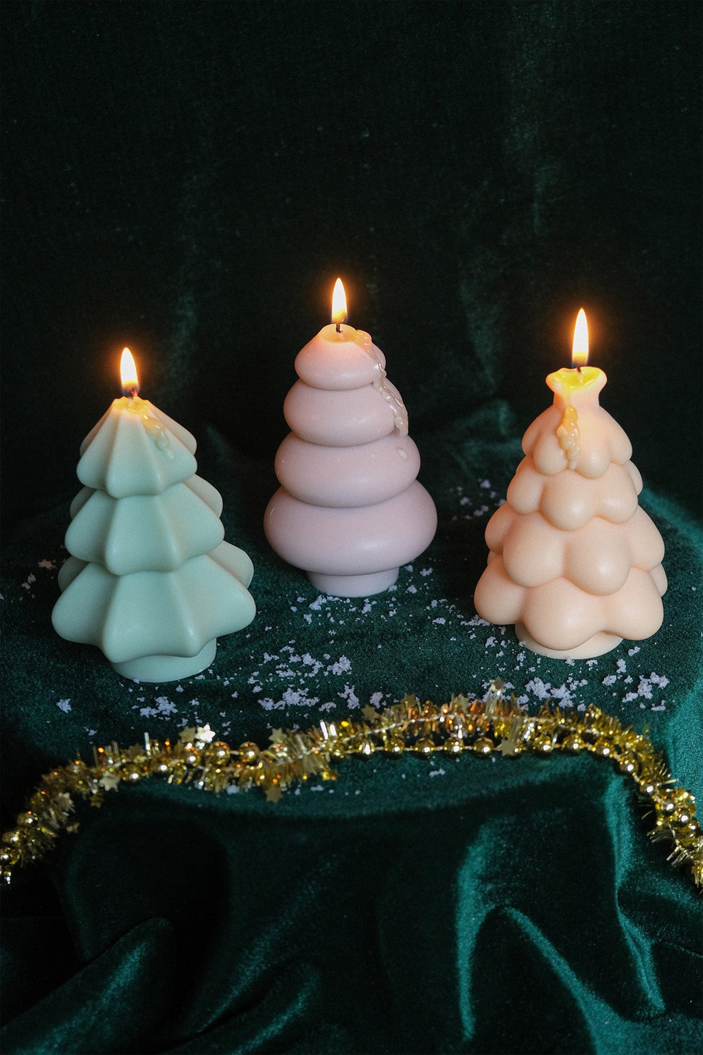Christmas Tree Candles Set of Three