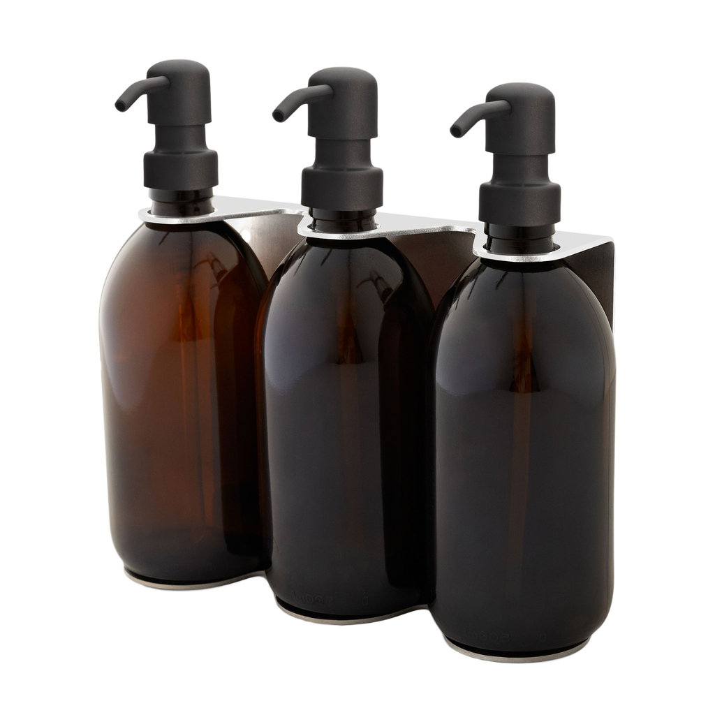 Chrome Triple Wall Mounted Soap Dispenser