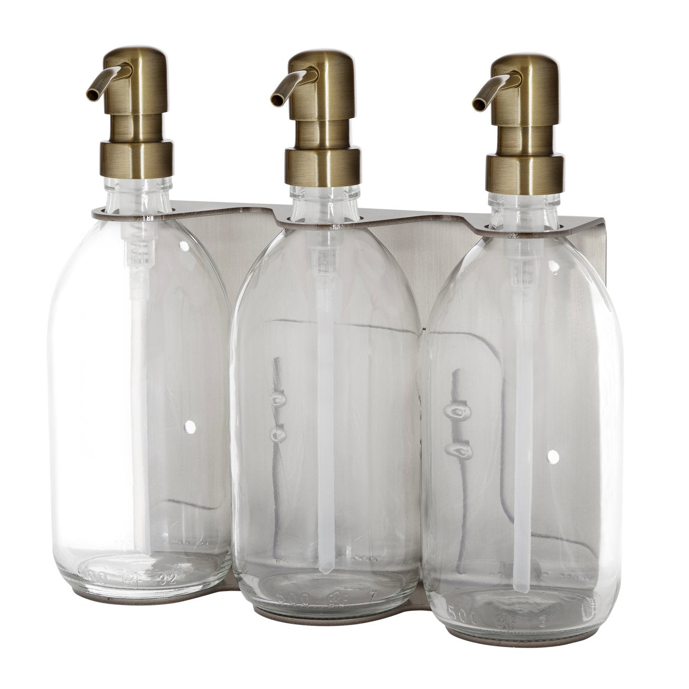 Chrome Triple Wall Mounted Soap Dispenser