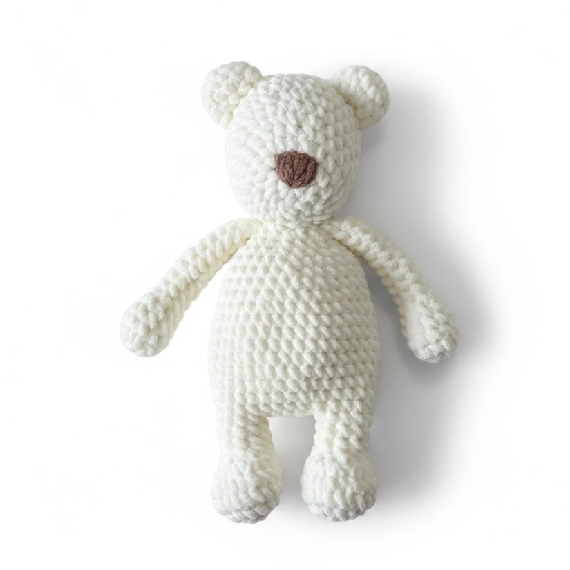 Chunky Hand Knitted Teddy Comforter