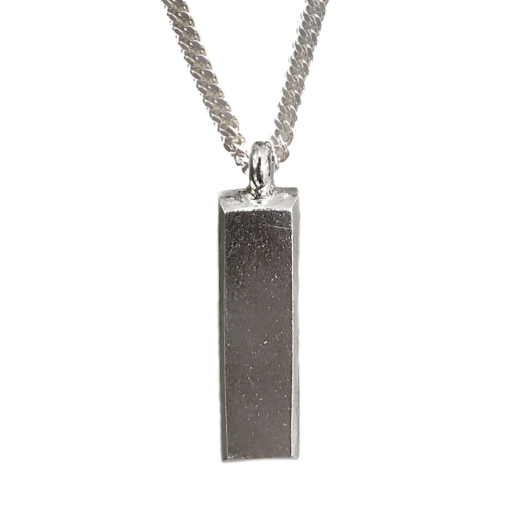 Chunky Ingot Necklace in Sterling Silver
