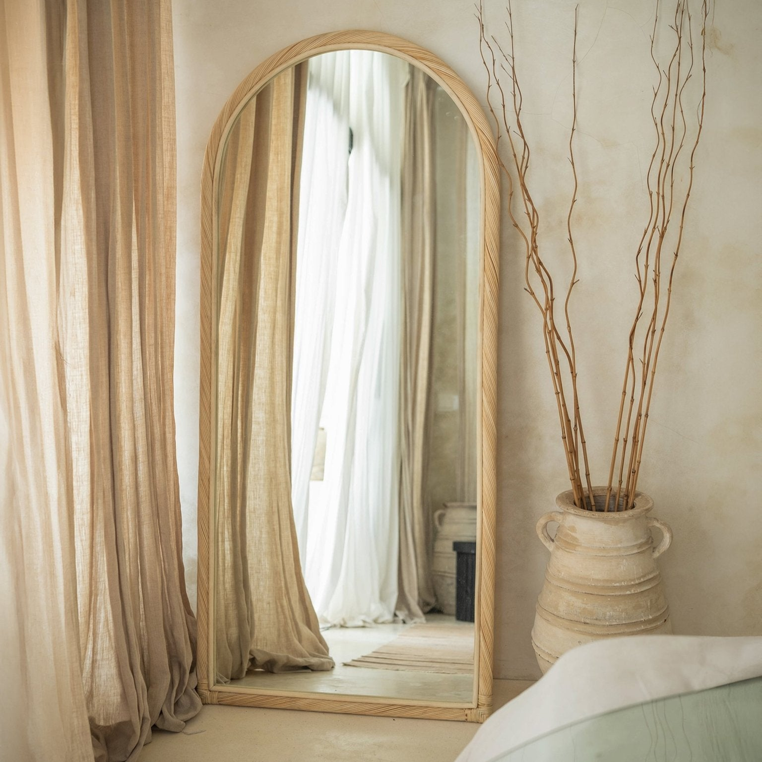 Citra Teak Leaning Mirror