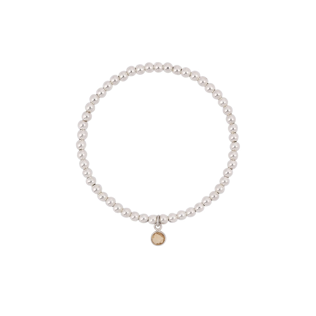 Citrine Birthstone Bracelet Sterling Silver