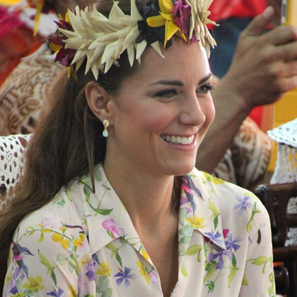 Fuchsia Onyx Drop Earrings