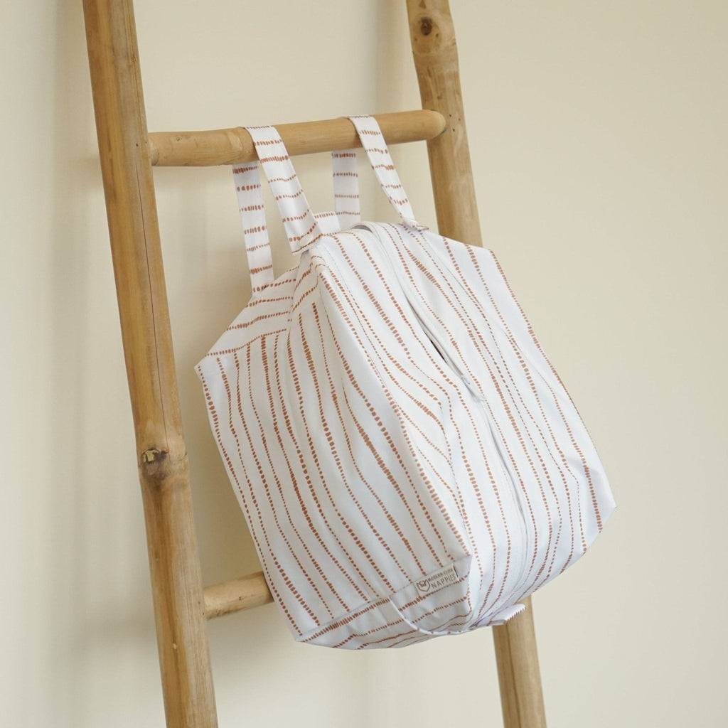 Cloth Nappy Pod Dune White with Tan