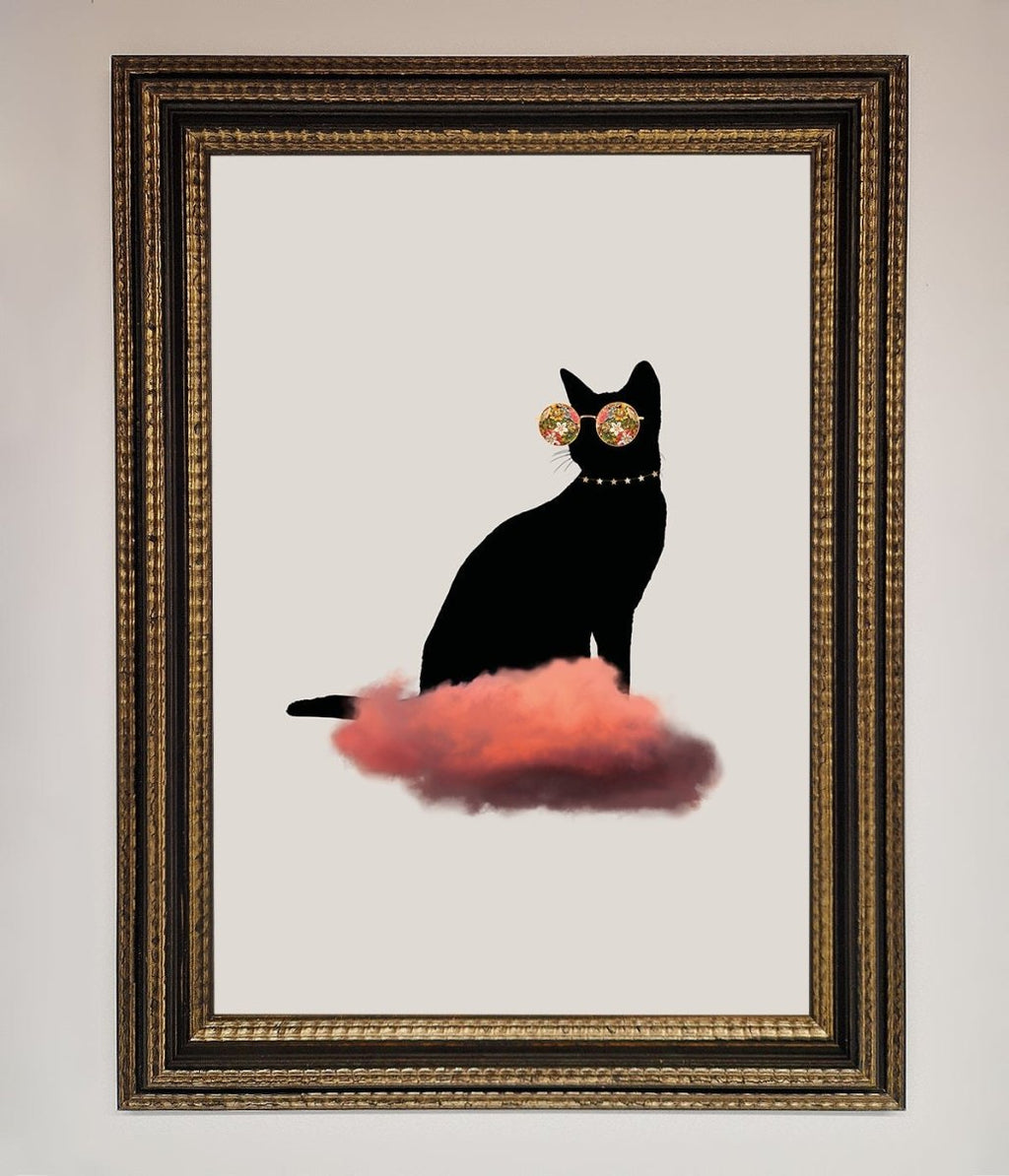 Cloud Cat Framed Poster
