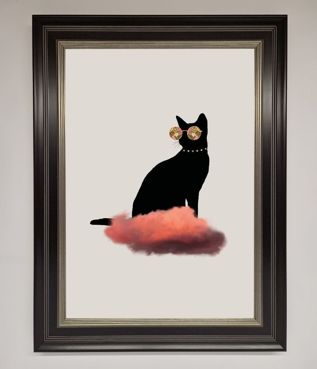 Cloud Cat Framed Poster