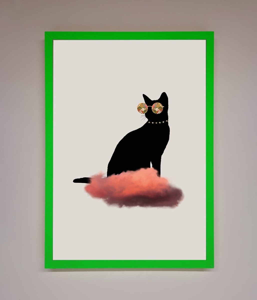 Cloud Cat Framed Poster