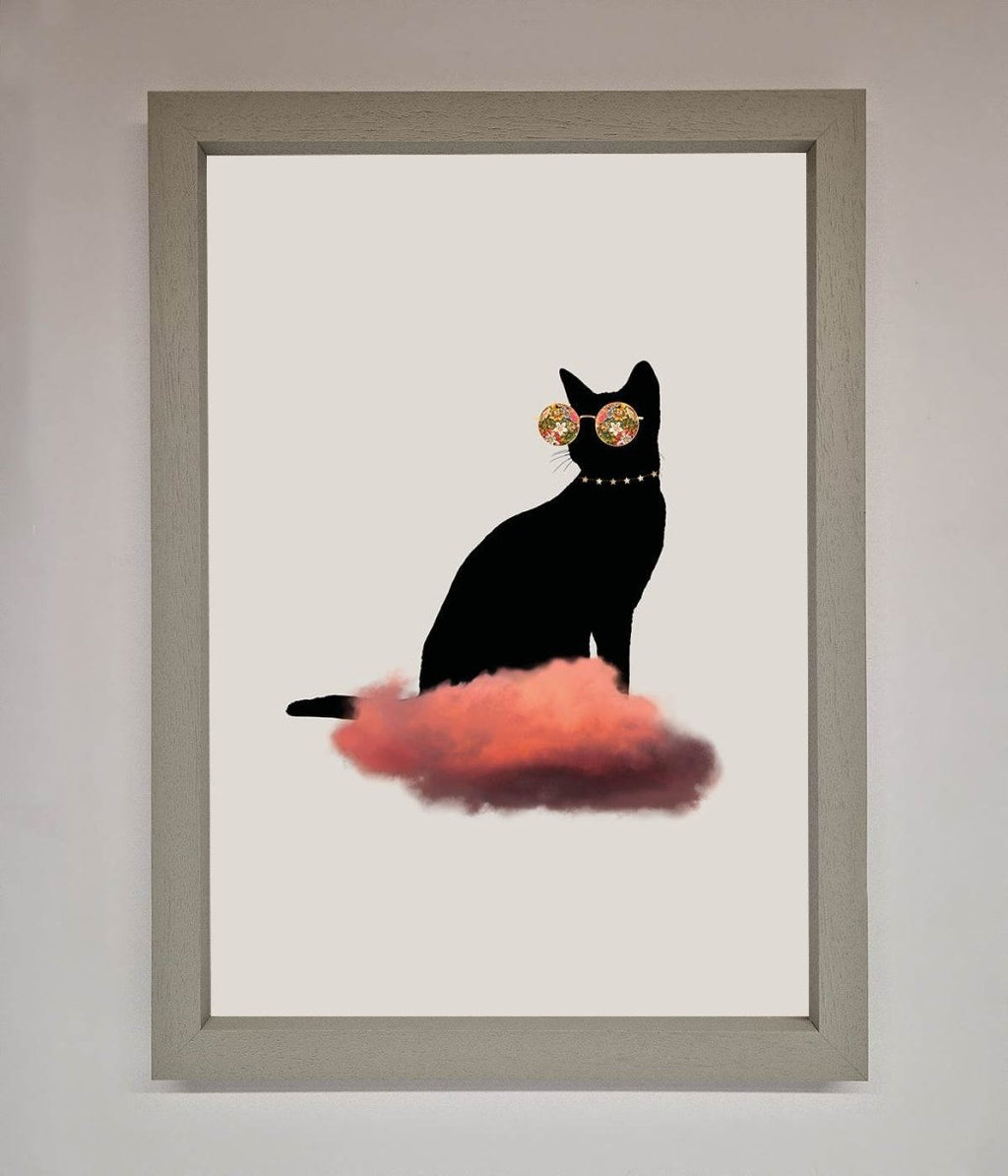 Cloud Cat Framed Poster