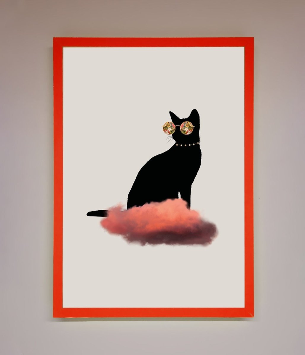 Cloud Cat Framed Poster