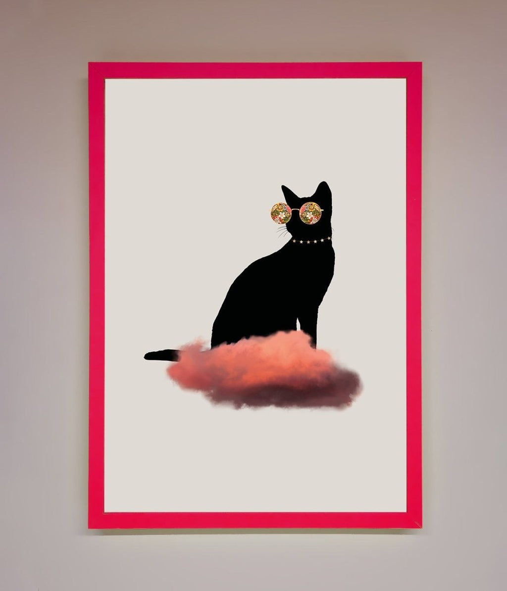 Cloud Cat Framed Poster