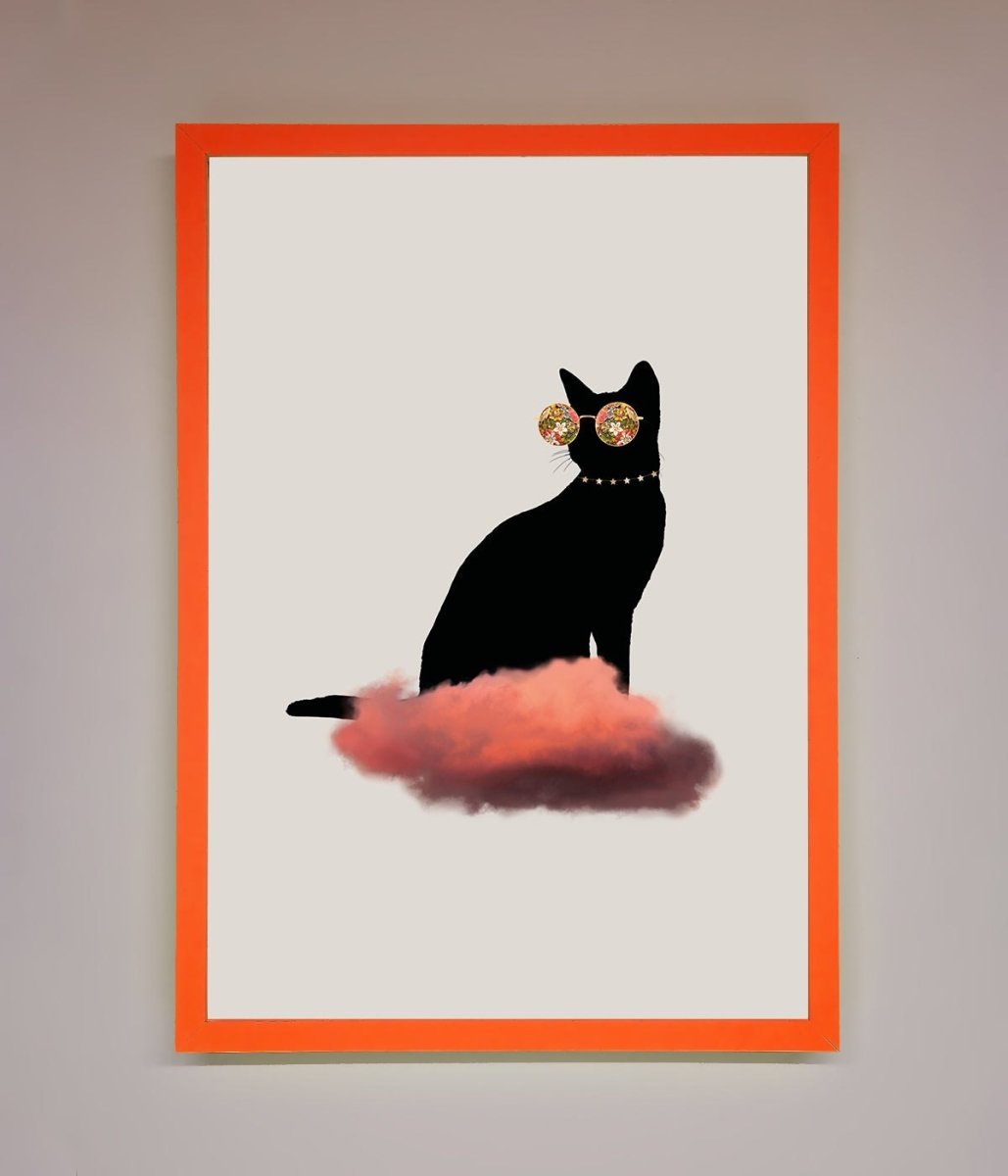 Cloud Cat Framed Poster
