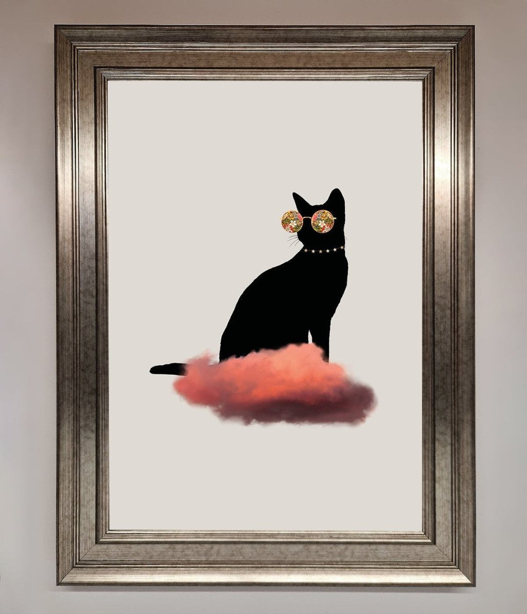 Cloud Cat Framed Poster