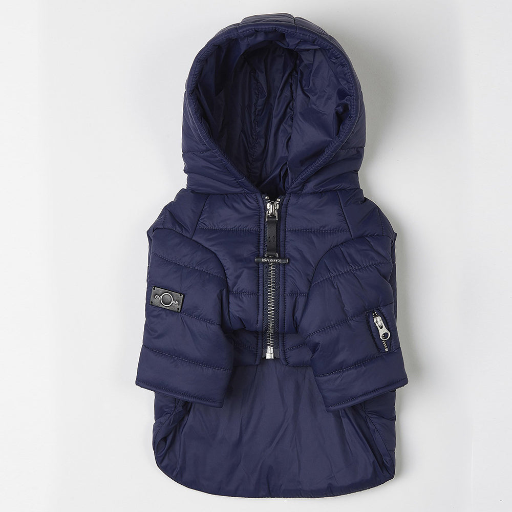 Navy Zip Up Puffer Jacket