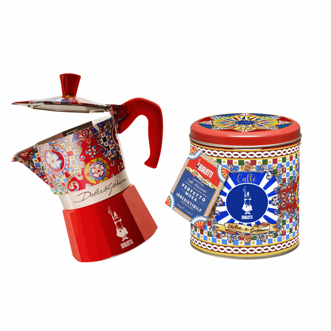Sicilian Cart Moka 3 Cup Coffee Gift Set