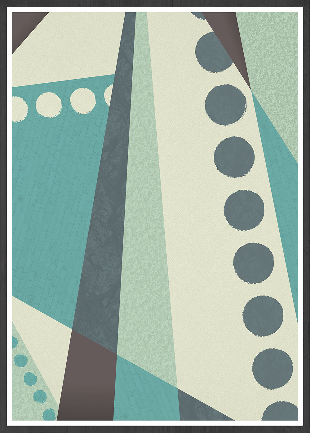 Cold Green Geometric Abstract Art Print