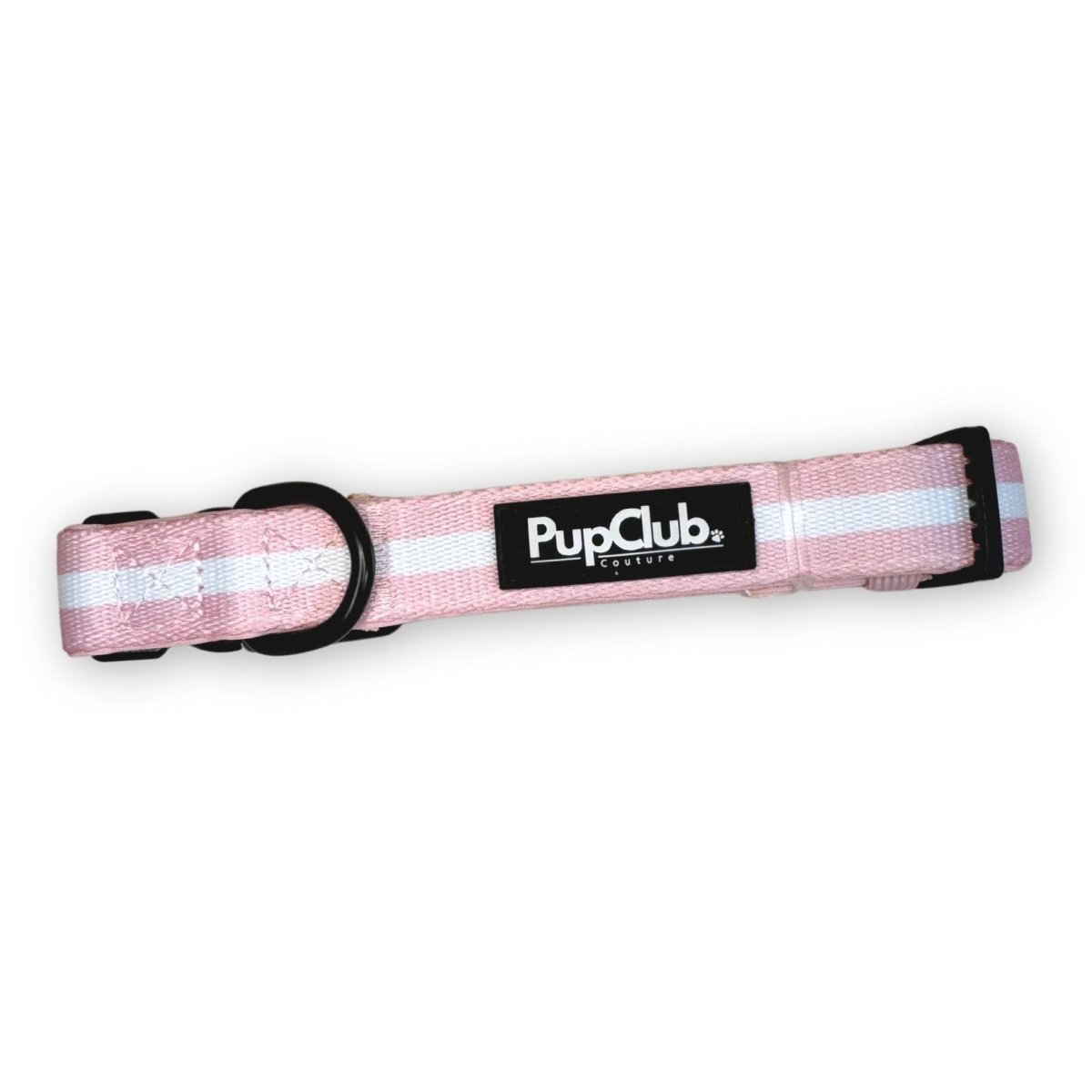 Pastel Pink Collar with White Stripe