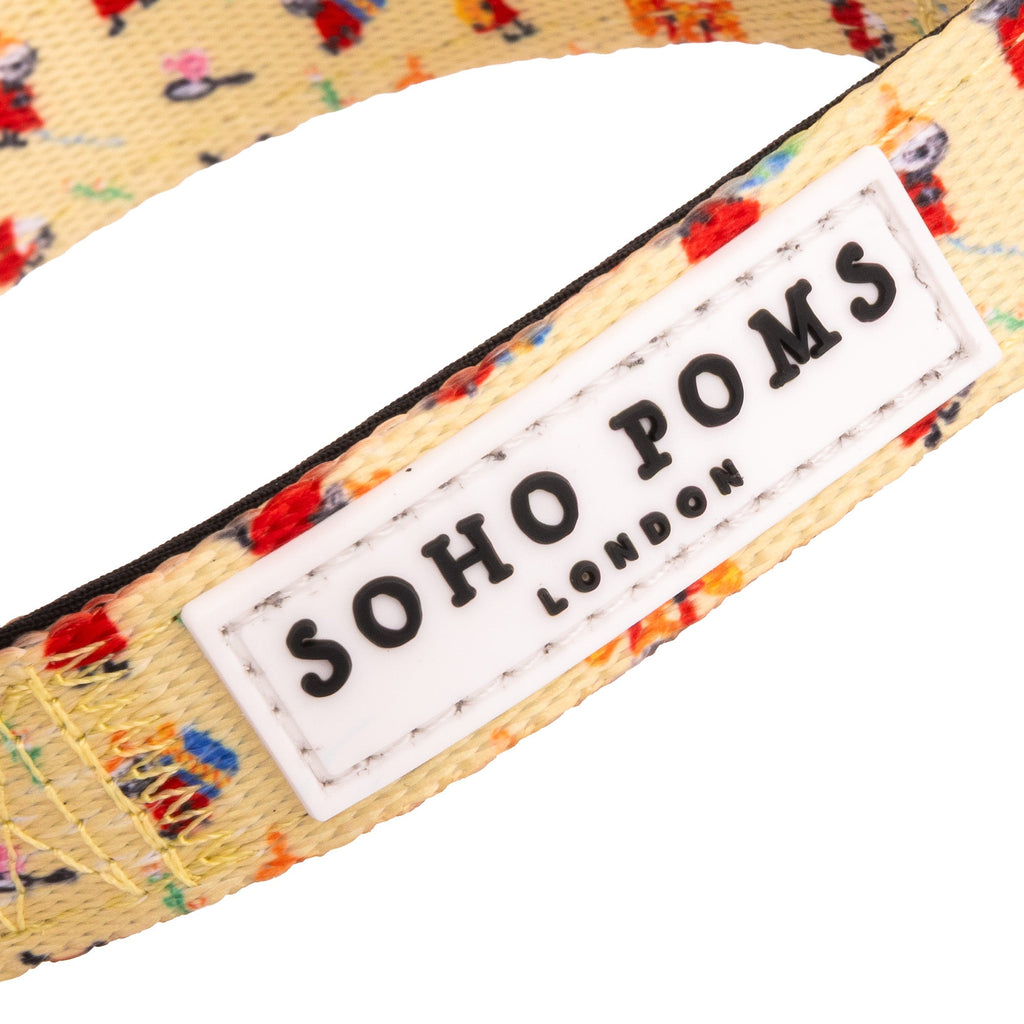 Yellow Sunrise Dogs Padded Collar with Moomins Print