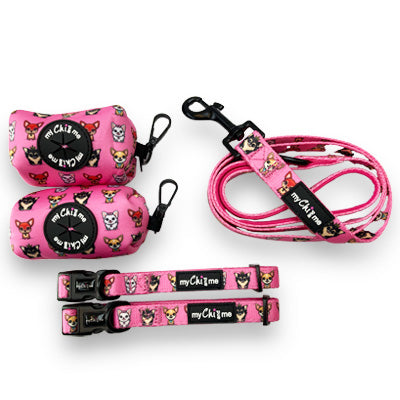 Signature Hot Pink Chihuahua Print Lead for Small Dogs