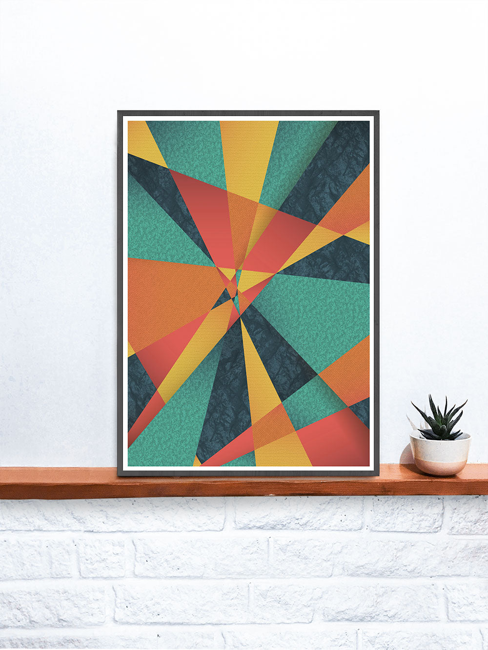 Colour Web Geometric Art Print