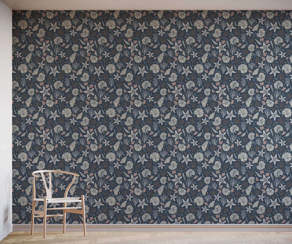 Comber Seashell Coastal Wallpaper
