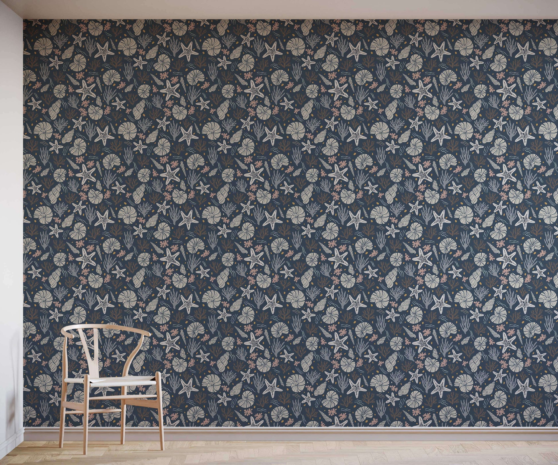 Comber Seashell Coastal Wallpaper