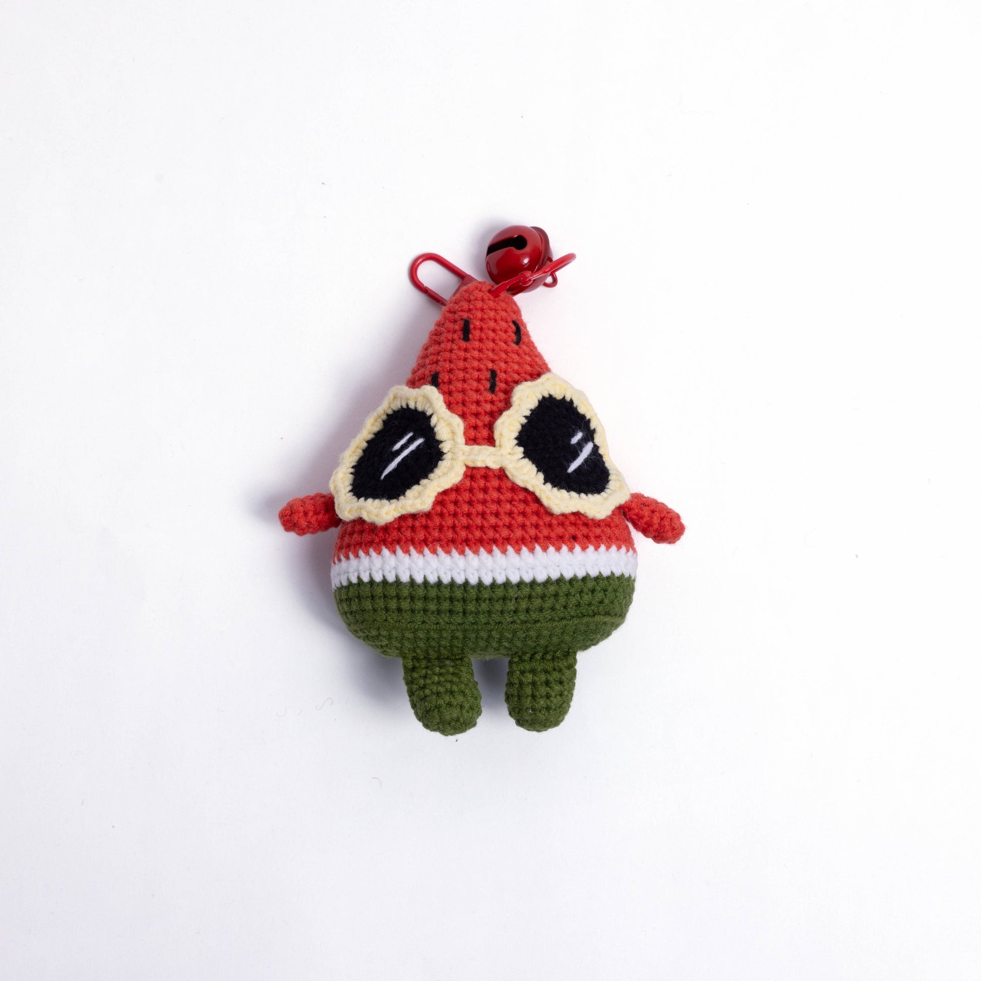 Crocheted Watermelon Slice Keyring