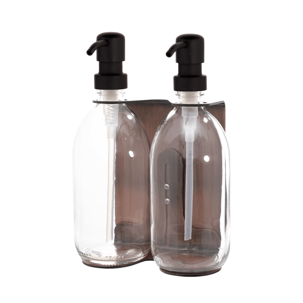 Copper Double Wall Mounted Soap Dispenser