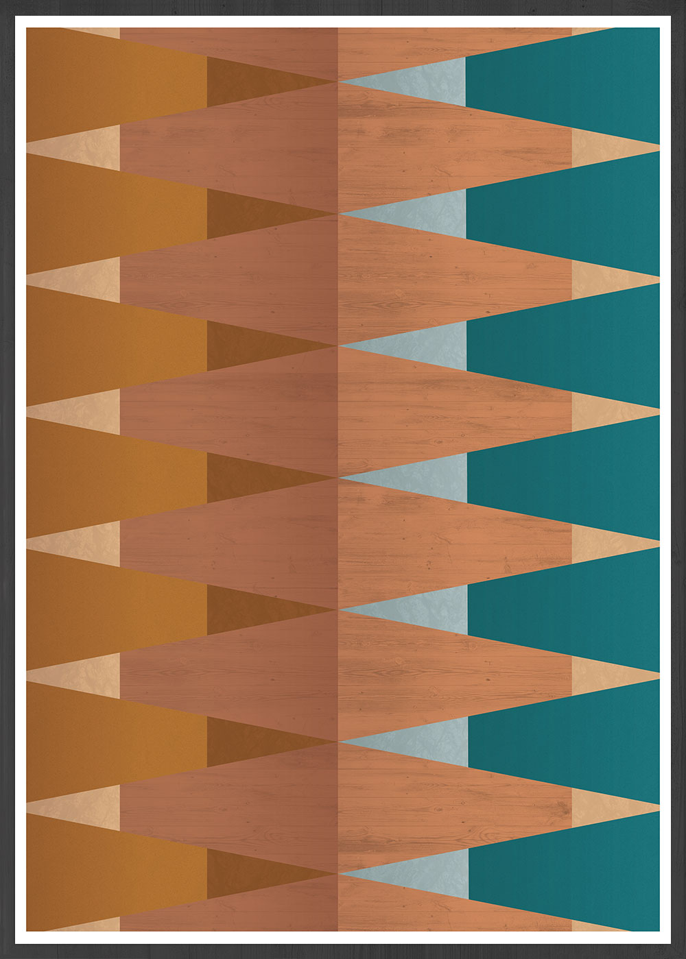 Geometric Wall Art with Copper Tops