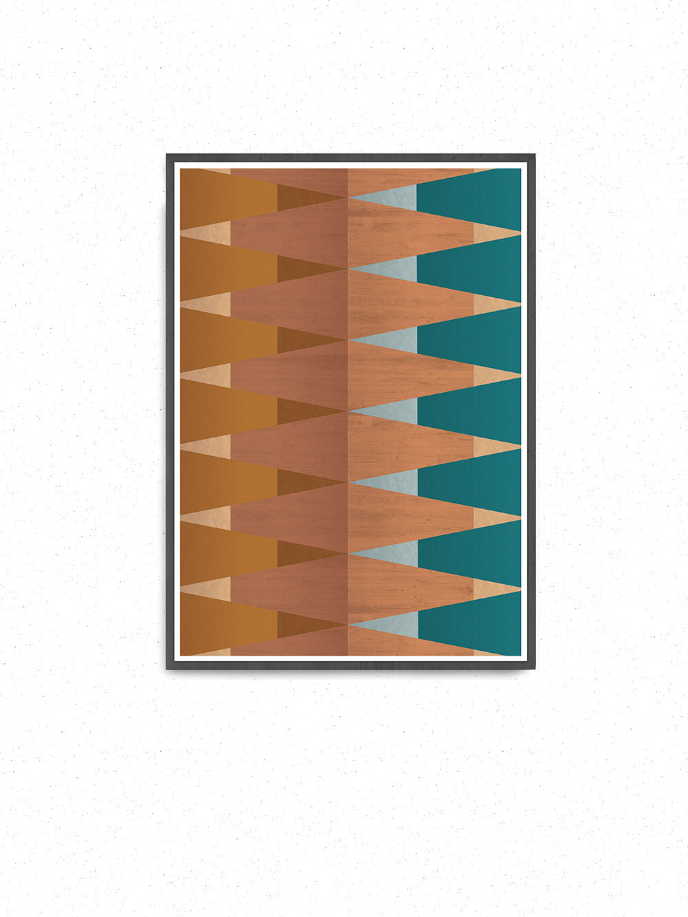 Geometric Wall Art with Copper Tops