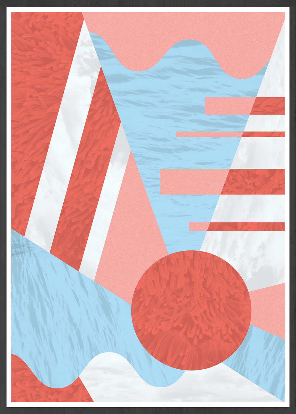 Coral Reef Geometric Print