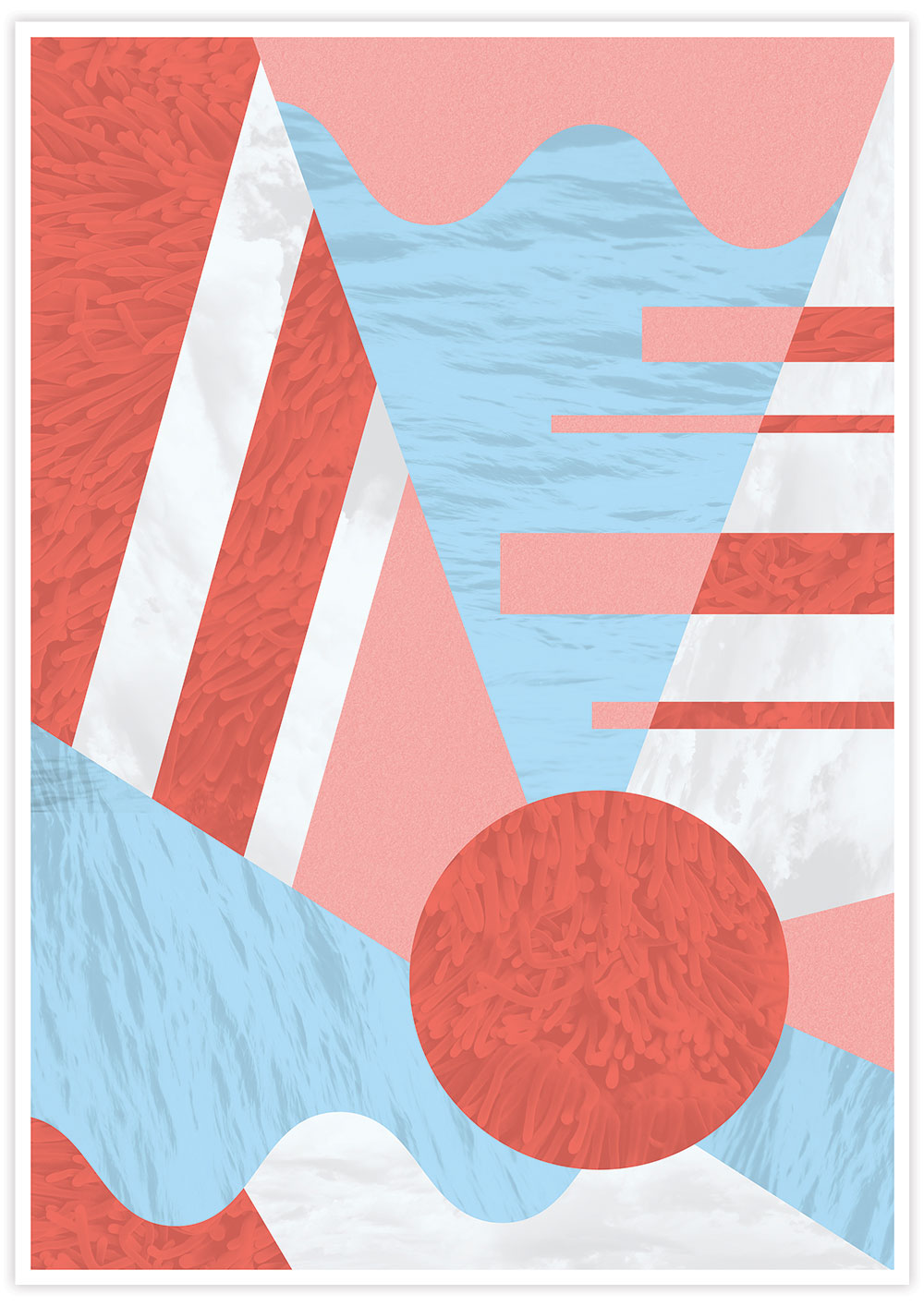 Coral Reef Geometric Print