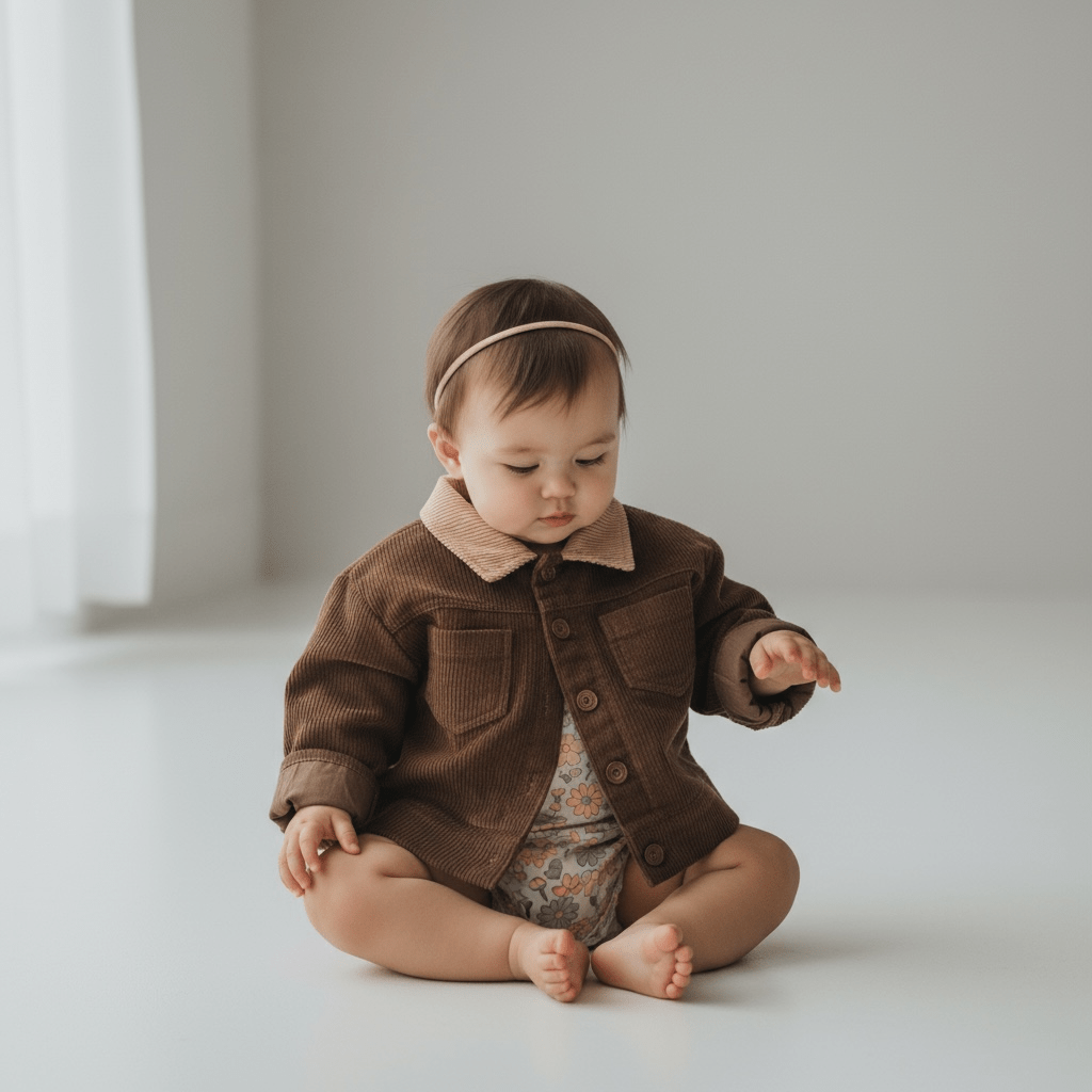 Corduroy Contrast Collar Jacket