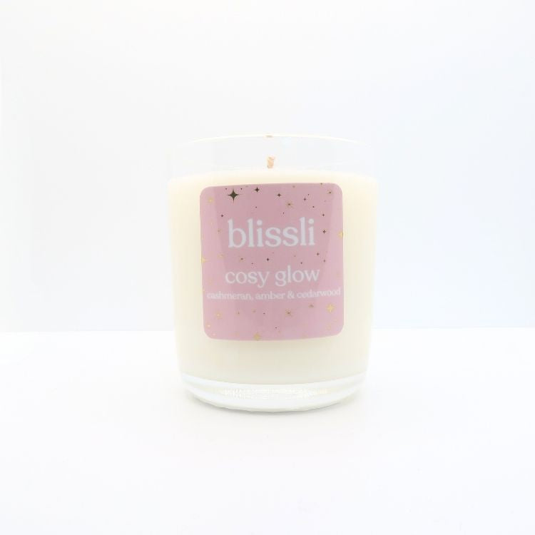 Cosy Glow Cashmeran Amber and Cedarwood Soy Candle 220g