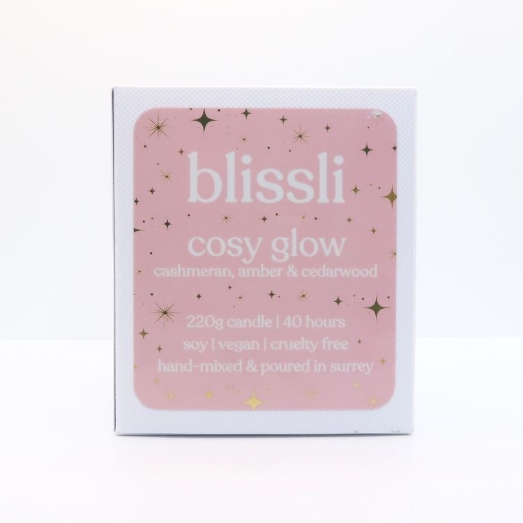 Cosy Glow Cashmeran Amber and Cedarwood Soy Candle 220g