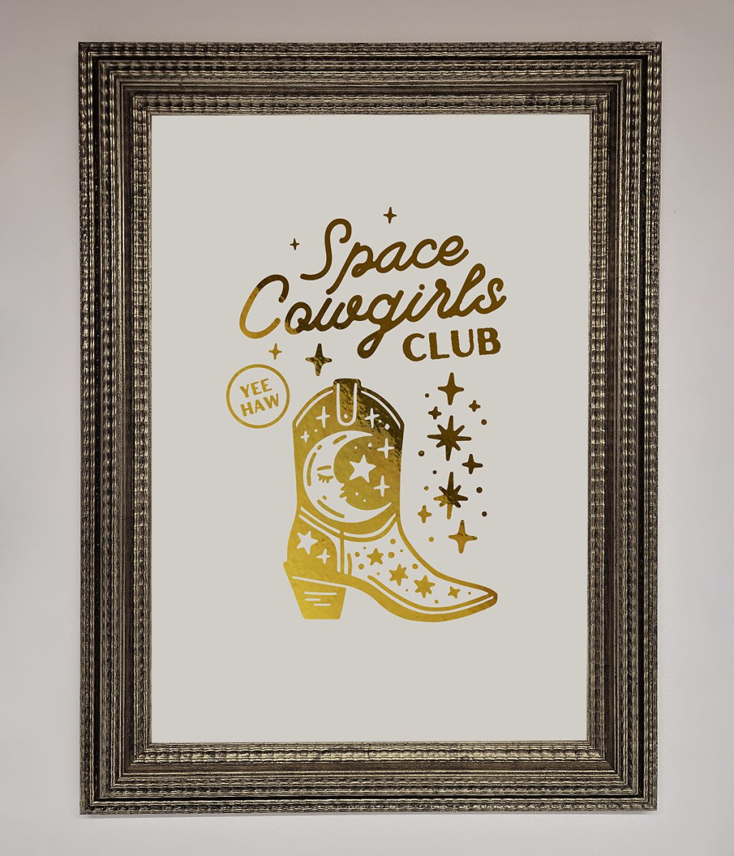 Cowgirl Boot Foil Print
