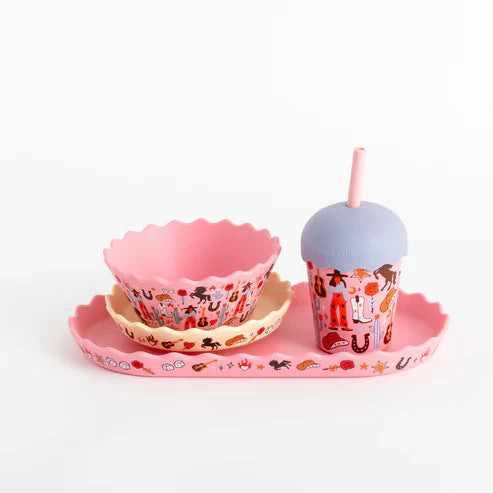 Cowgirl Toddler Smoothie Cup with Lid and Straw