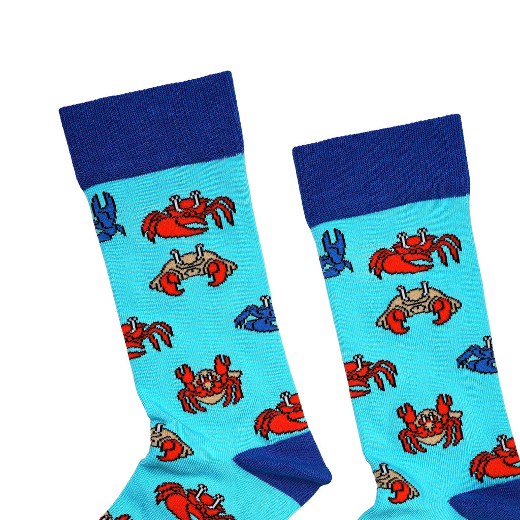 Save the Crabs Bamboo Socks in Blue