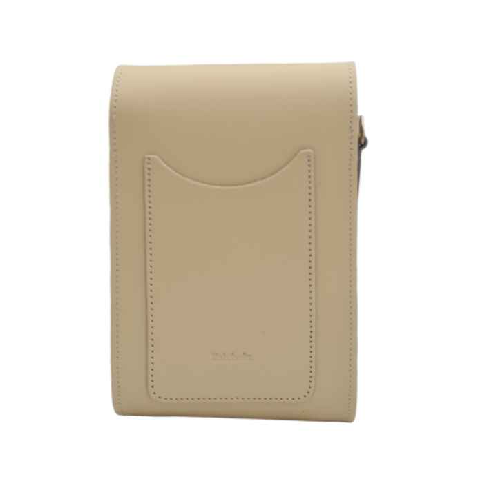 Handmade Leather Festival Phone Bag Cream